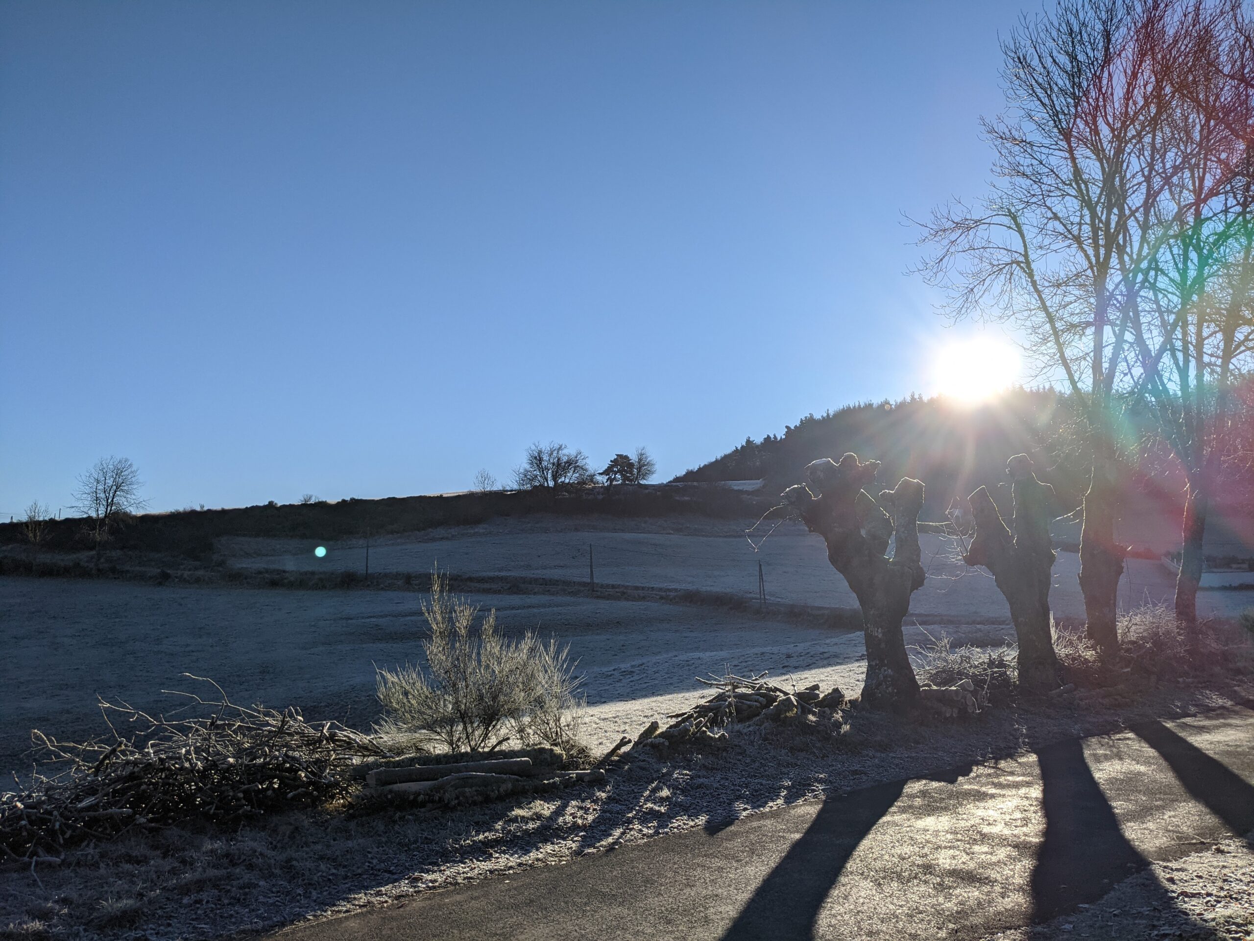 Soleil d'hiver aux chambres d'hôtes de Larre en Haute-Loire
